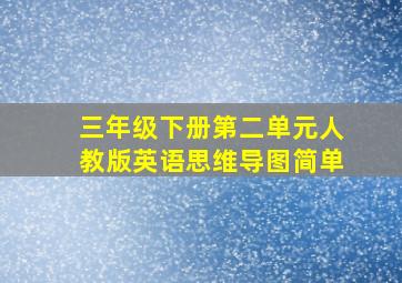 三年级下册第二单元人教版英语思维导图简单