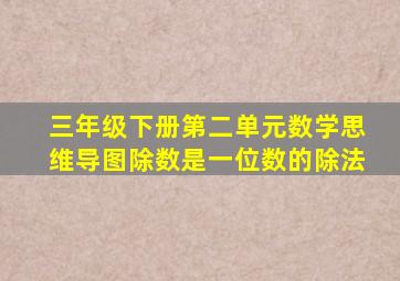 三年级下册第二单元数学思维导图除数是一位数的除法