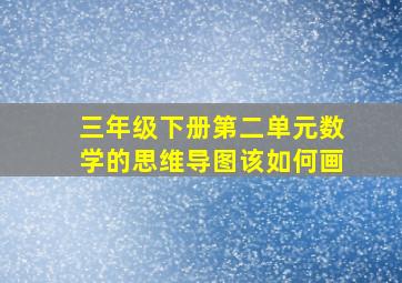 三年级下册第二单元数学的思维导图该如何画