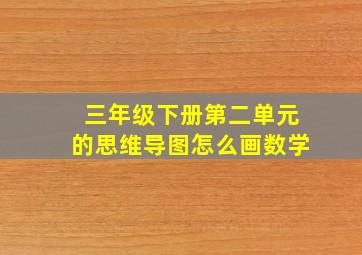 三年级下册第二单元的思维导图怎么画数学