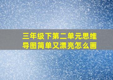 三年级下第二单元思维导图简单又漂亮怎么画