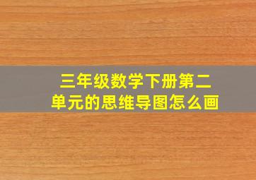 三年级数学下册第二单元的思维导图怎么画