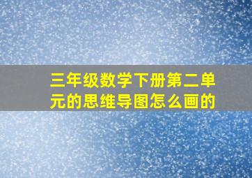 三年级数学下册第二单元的思维导图怎么画的