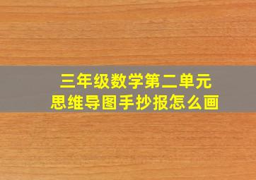 三年级数学第二单元思维导图手抄报怎么画