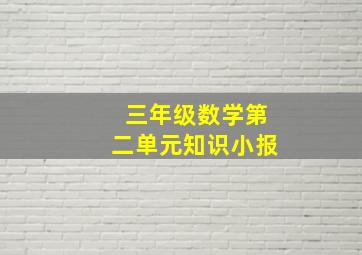 三年级数学第二单元知识小报