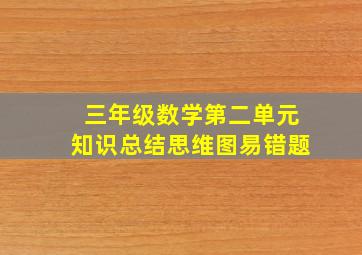 三年级数学第二单元知识总结思维图易错题