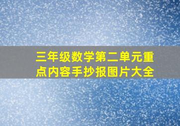 三年级数学第二单元重点内容手抄报图片大全