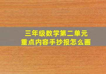 三年级数学第二单元重点内容手抄报怎么画