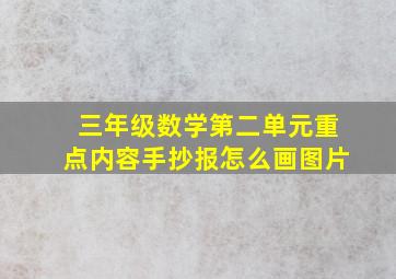 三年级数学第二单元重点内容手抄报怎么画图片