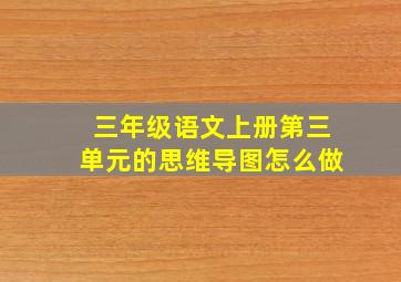 三年级语文上册第三单元的思维导图怎么做