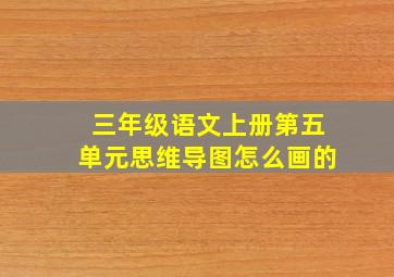 三年级语文上册第五单元思维导图怎么画的