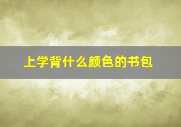 上学背什么颜色的书包