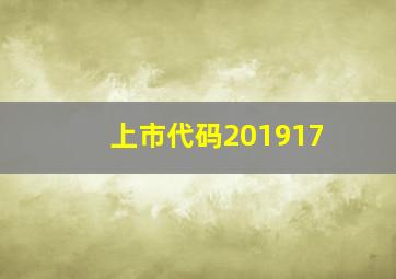 上市代码201917