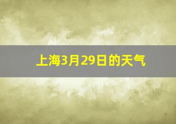 上海3月29日的天气