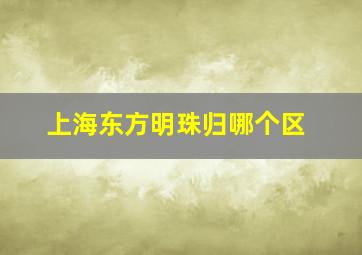 上海东方明珠归哪个区