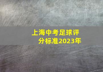 上海中考足球评分标准2023年