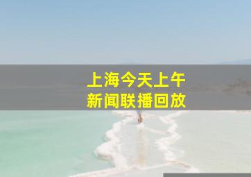 上海今天上午新闻联播回放