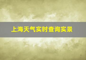 上海天气实时查询实景