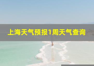 上海天气预报1周天气查询