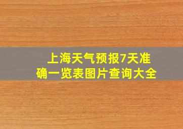 上海天气预报7天准确一览表图片查询大全