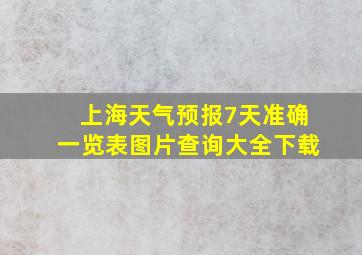 上海天气预报7天准确一览表图片查询大全下载