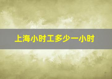 上海小时工多少一小时