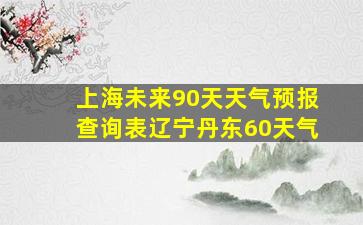 上海未来90天天气预报查询表辽宁丹东60天气