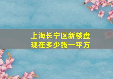 上海长宁区新楼盘现在多少钱一平方