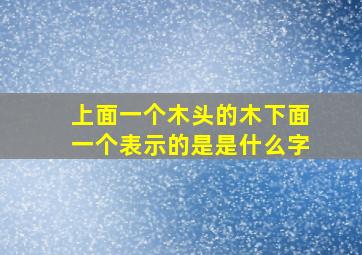 上面一个木头的木下面一个表示的是是什么字