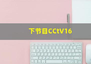 下节目CCtV16