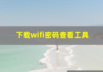 下载wifi密码查看工具