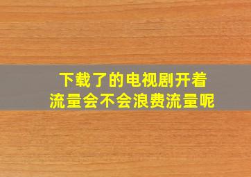 下载了的电视剧开着流量会不会浪费流量呢