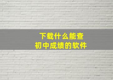 下载什么能查初中成绩的软件