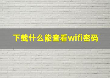 下载什么能查看wifi密码