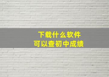 下载什么软件可以查初中成绩