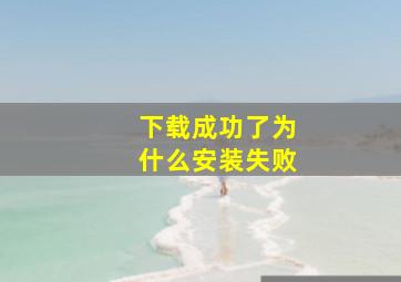 下载成功了为什么安装失败