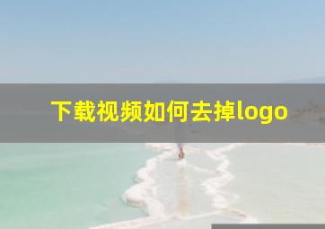 下载视频如何去掉logo