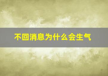 不回消息为什么会生气