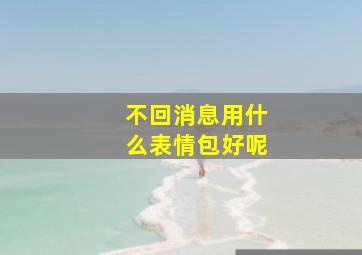 不回消息用什么表情包好呢