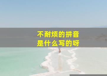 不耐烦的拼音是什么写的呀