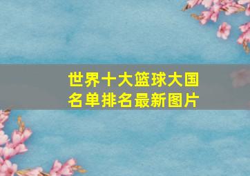 世界十大篮球大国名单排名最新图片