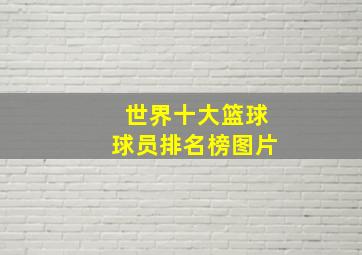 世界十大篮球球员排名榜图片