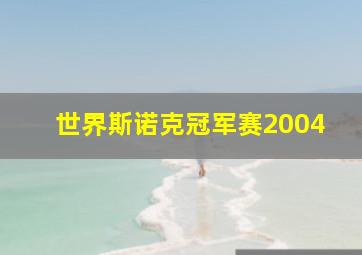 世界斯诺克冠军赛2004