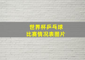 世界杯乒乓球比赛情况表图片