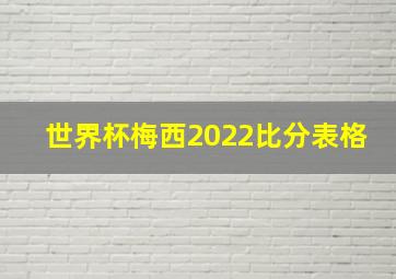 世界杯梅西2022比分表格