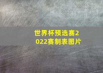 世界杯预选赛2022赛制表图片