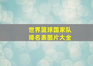 世界篮球国家队排名表图片大全