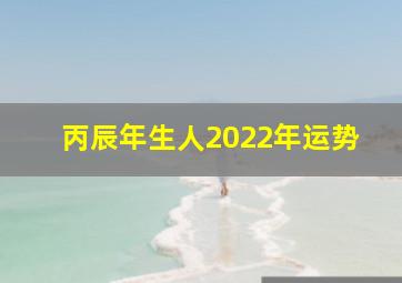 丙辰年生人2022年运势