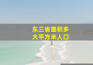 东三省面积多大平方米人口