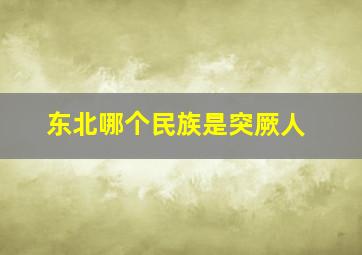 东北哪个民族是突厥人